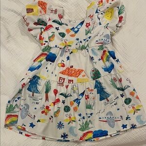 Colorful Printed Kids Dress